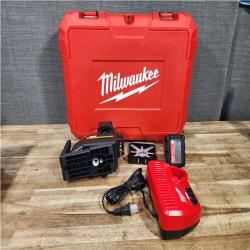 Houston Location AS-IS Milwaukee 12-Volt Lithium-Ion Cordless Green 250 ft. 3-Plane Laser Level Kit