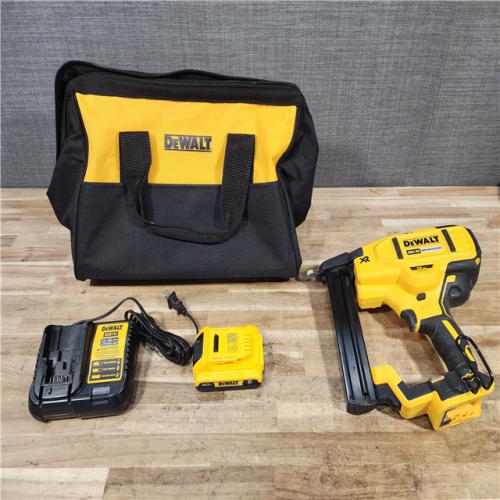 HOUSTON LOCATION - AS - IS DEWALT 20V MAX XR Lithium-Ion Cordless 18-Gauge Narrow Crown Stapler Kit