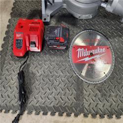 HOUSTON LOCATION - AS-IS M18 FUEL 18V 10 in. Lithium-Ion Brushless Cordless Dual Bevel Sliding Compound Miter Saw Kit with FORGE 8.0 BATTERY & CHARGER