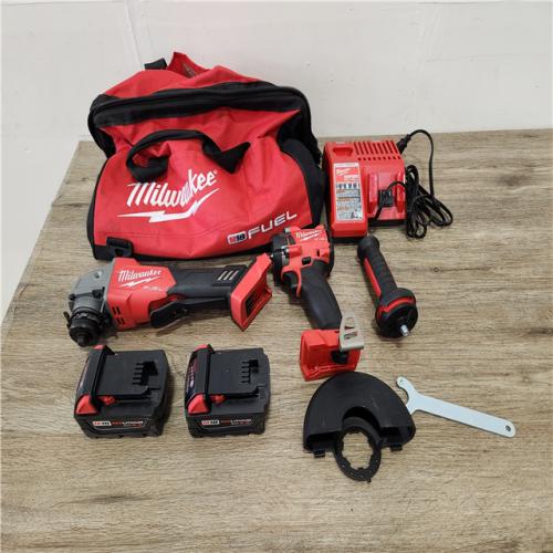 Phoenix Location NEW Milwaukee M18 FUEL4-1/2 18V Lithium-Ion Brushless Cordless  in./5 in. Grinder w/Paddle SwitchCordless 3/8 in. Compact Impact Wrench with Friction Ring Combo kit with 2 Batteries and Charger