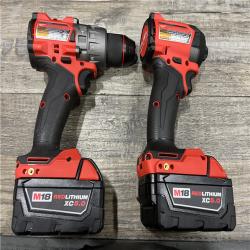 AS-IS Milwaukee FUEL 18V Lithium-Ion Brushless Cordless Hammer Drill and Impact Driver Combo Kit