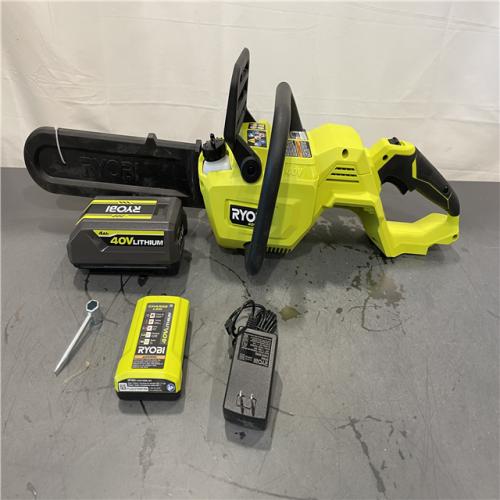 AS-IS - RYOBI 40V HP Brushless Cordless 14 in. Battery Powered Chainsaw Kit