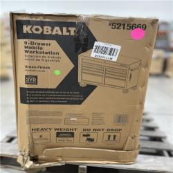 DALLAS LOCATION - AS-IS Kobalt 46.1-in L x 37.2-in H 9-Drawers Rolling Green Wood Work Bench