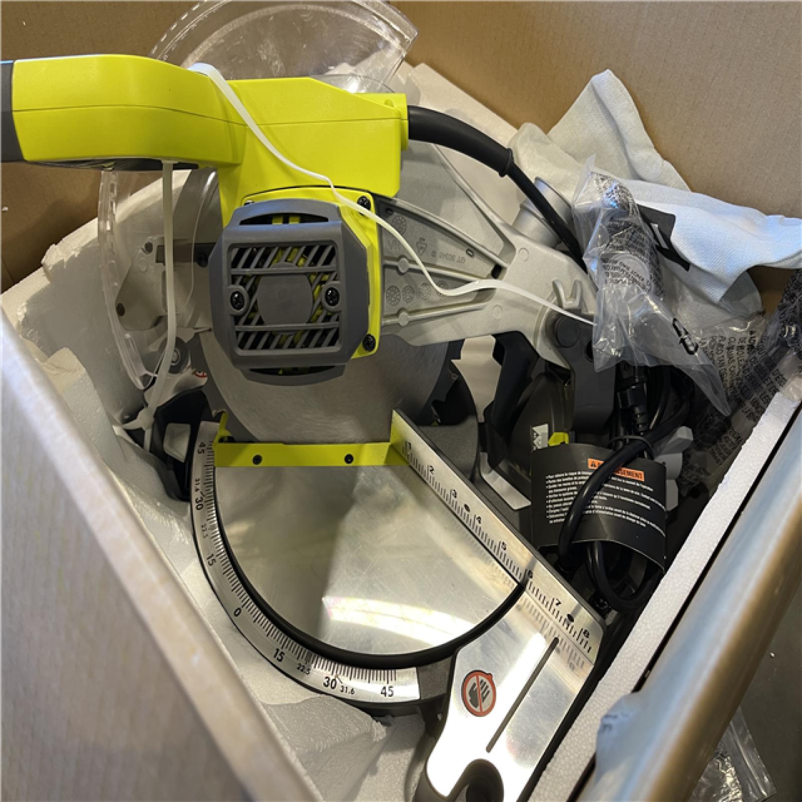 AS-IS - RYOBI 14 Amp Corded 10 in. Compound Miter Saw with LED Cutline Indicator