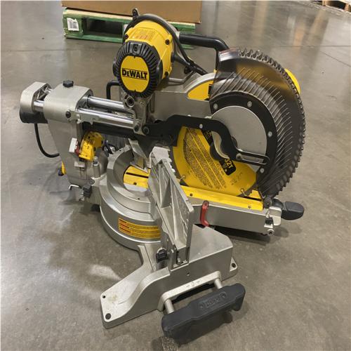 As-Is-  DEWALT 15 Amp Corded 12 in. Double Bevel Sliding Compound Miter Saw
