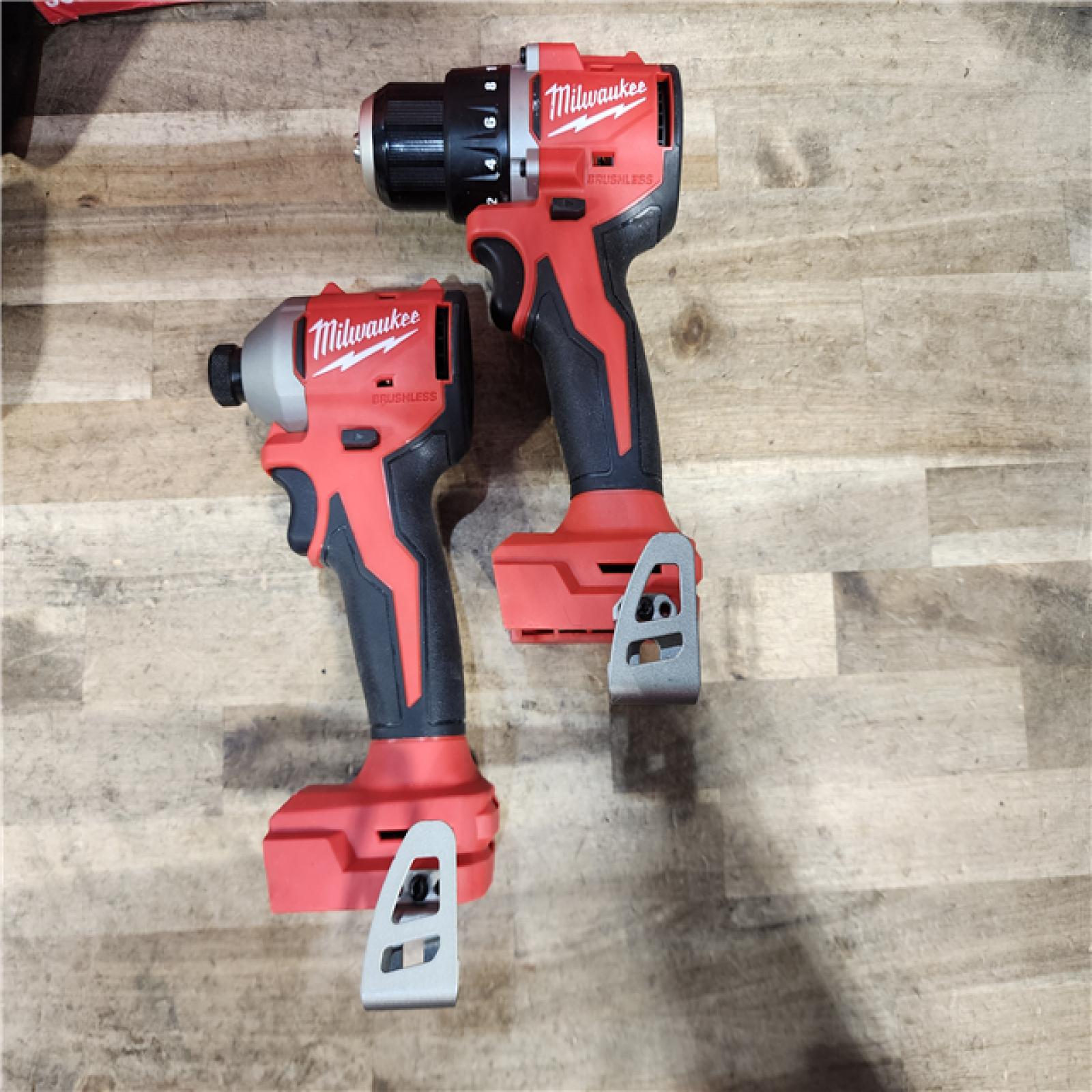 HOUSTON LOCATION - AS-IS Milwaukee 18V Lithium-Ion Brushless Cordless Compact Drill/Impact Combo Kit