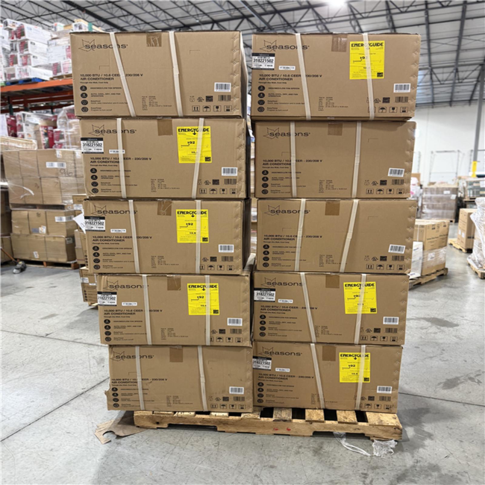 DALLAS LOCATION - SEASONS 10 000 BTU AIR CONDITIONER PALLET-(10 UNITS)