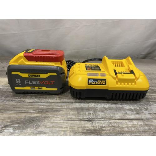 AS-IS DEWALT 20V/60V MAX FLEXVOLT Lithium-Ion 9.0Ah Battery and Charger Starter Kit