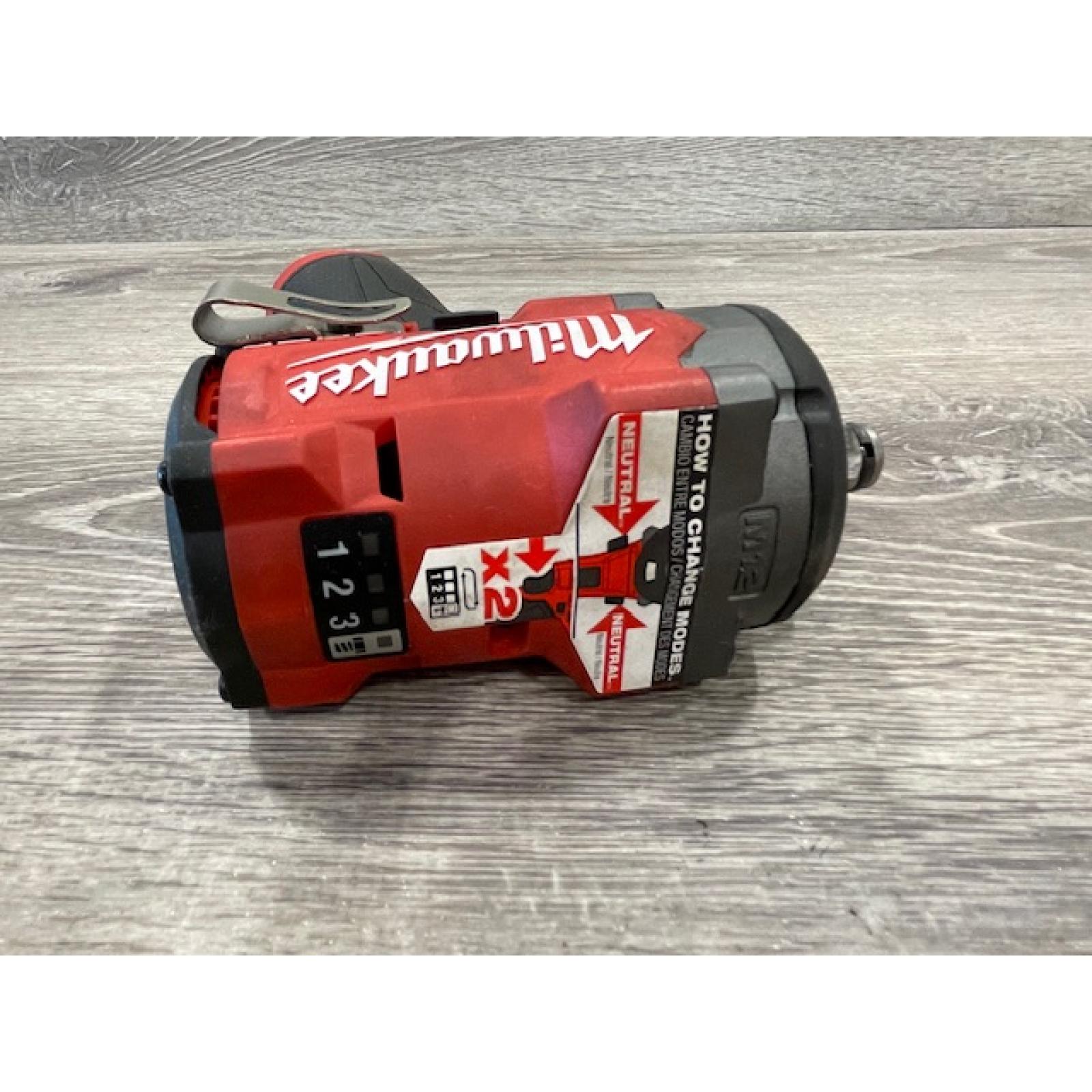 AS-IS Milwaukee FUEL 12V Lithium-Ion Brushless Cordless Stubby 1/2 in. Impact Wrench (Tool-Only)