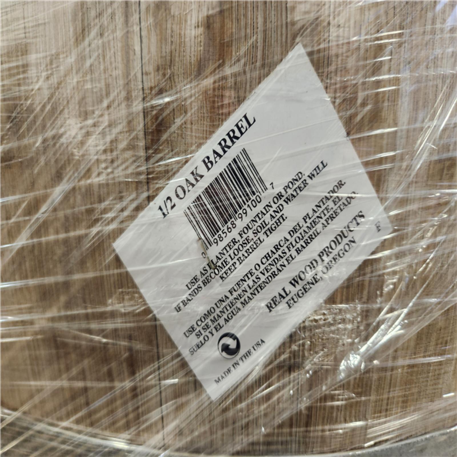 Phoenix AS-IS 26 in. Dia x 17.5 in. H White Oak Wood Whiskey Barrel (9-Barrels)