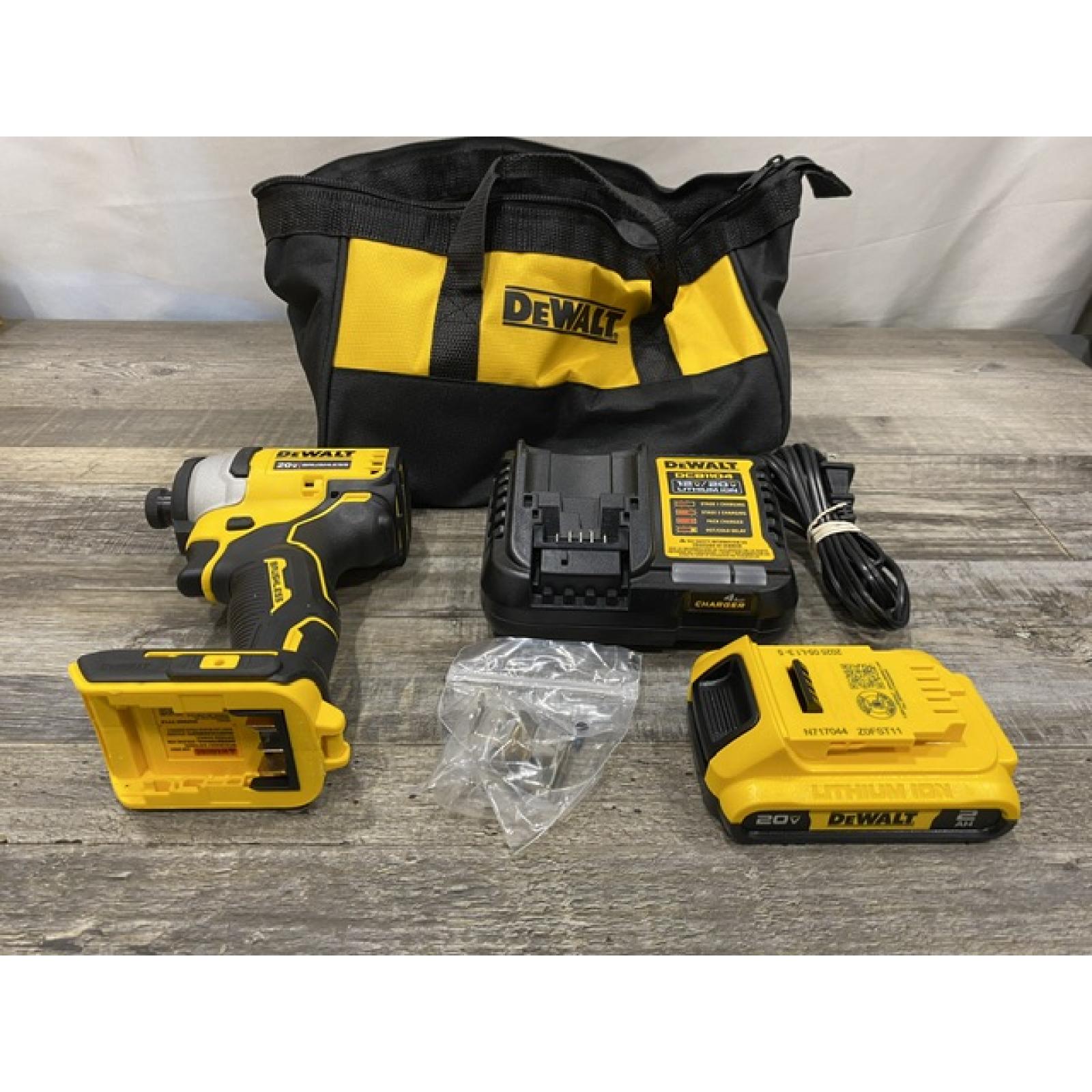 AS-IS DEWALT Atomic 20V Max Lithium-Ion Brushless Cordless Compact 1/4 in. Impact Driver Kit