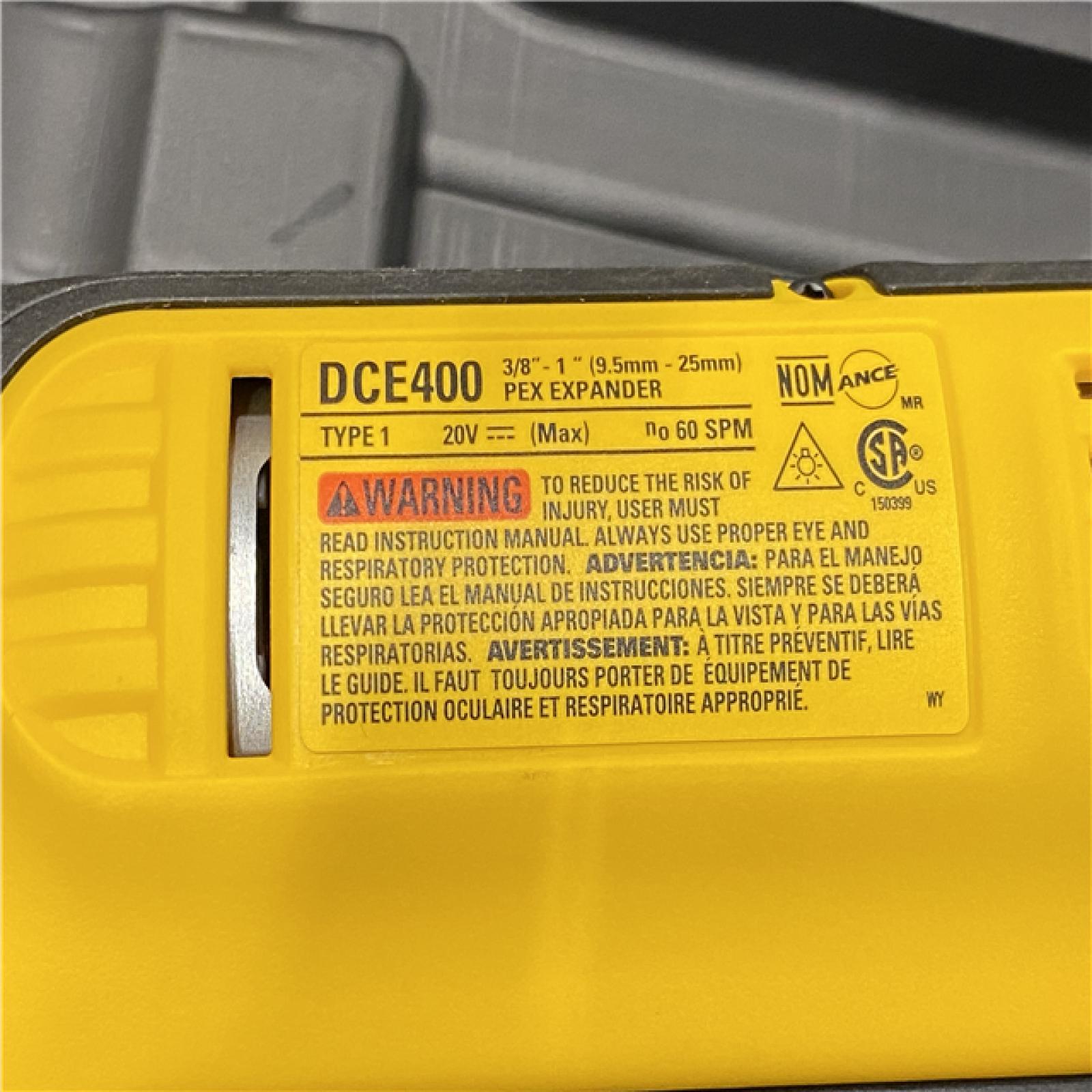 AS-IS DEWALT 20V MAX Cordless 1 in. PEX Expansion Tool  PEX Expander Grease and Case