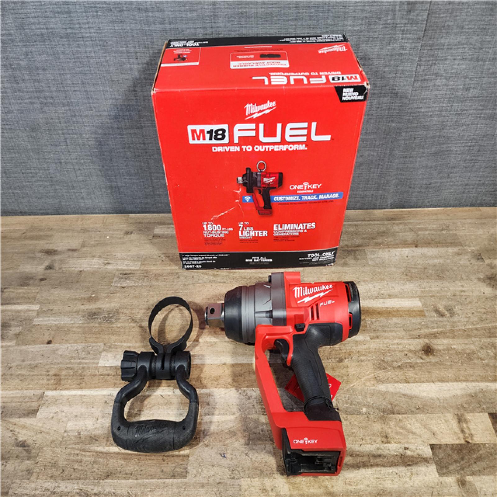HOUSTON LOCATION - AS-IS Milwaukee FUEL ONE-KEY 18V Lithium-Ion Brushless Cordless 1 in. Impact Wrench with Friction Ring (Tool-Only)