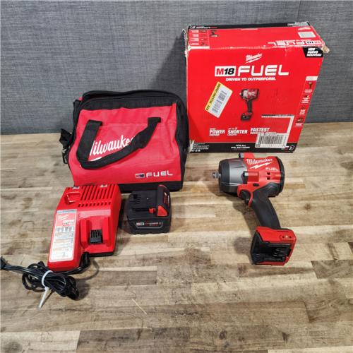 HOUSTON LOCATION - AS-IS Milwaukee M18 1/2 in. Cordless Brushless High Torque Impact Wrench Kit (Battery & Charger)