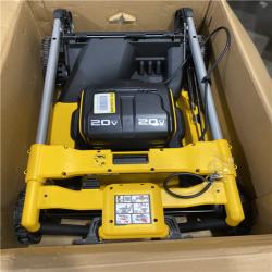 As-Is- DEWALT20V MAX 21 in. Brushless Cordless Battery Powered Self Propelled Lawn Mower Kit with (2) 10 Ah Batteries & Chargers