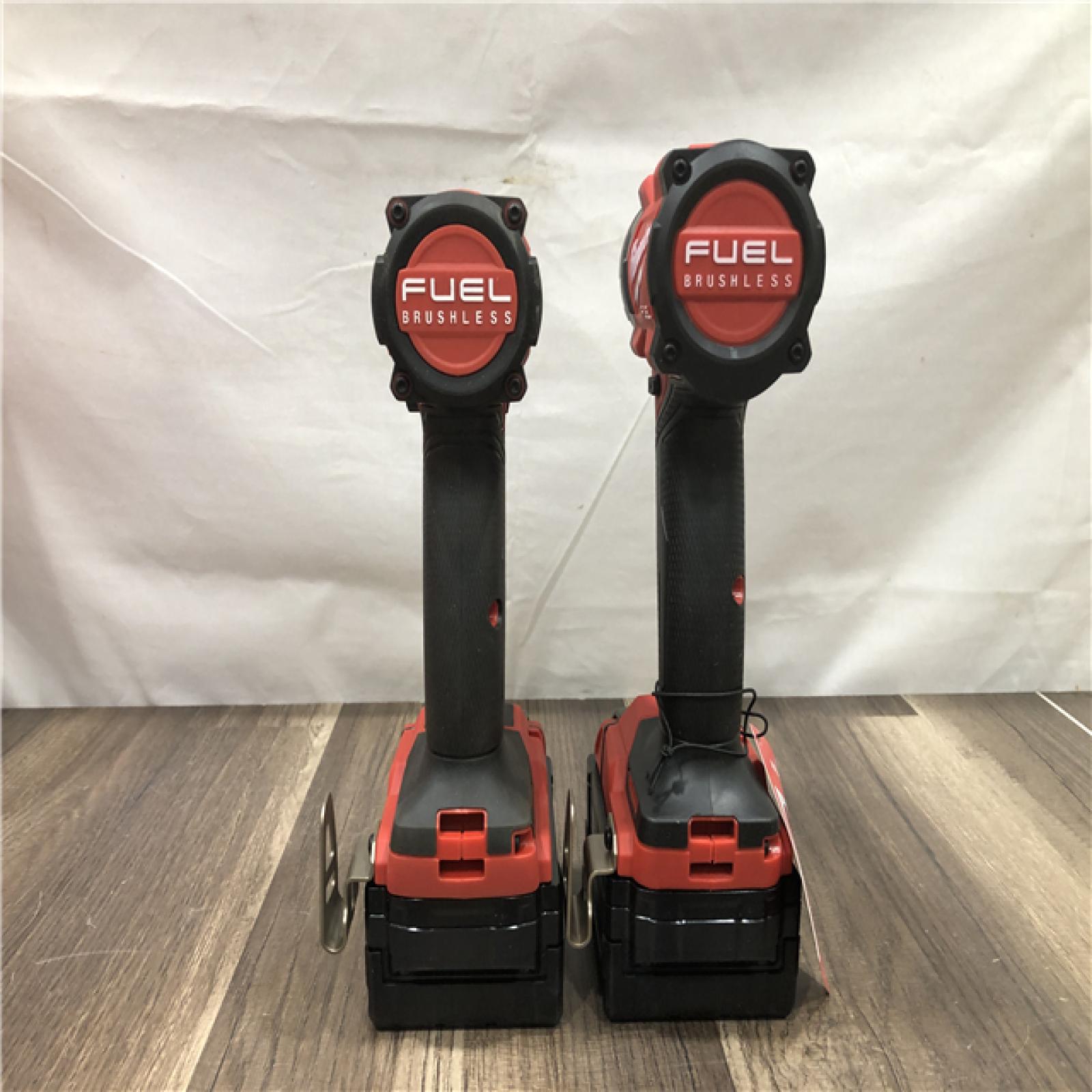 AS-IS Milwaukee FUEL 18V Lithium-Ion Brushless Cordless Hammer Drill and Impact Driver Combo Kit