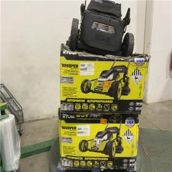 Dallas Location - As-Is RYOBI 80V HP Brushless Battery Cordless Electric 30 in. Multi-Blade Lawn Mower(Lot Of 3)