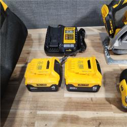 HOUSTON LOCATION - AS-IS DEWALT 4 TOOL COMBO KIT W/ (2) BATTERY & CHARGER