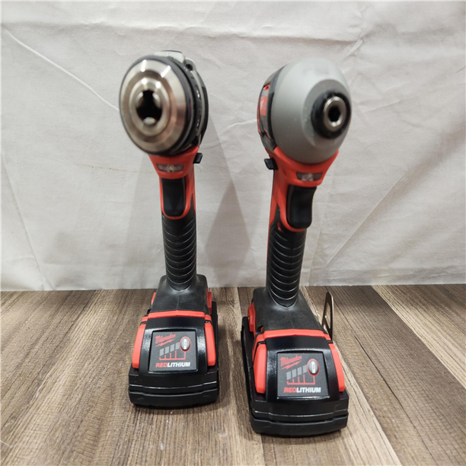 AS-IS- Milwaukee 18V Cordless Brushed 2-Tool Drill/Driver and Impact Driver Kit