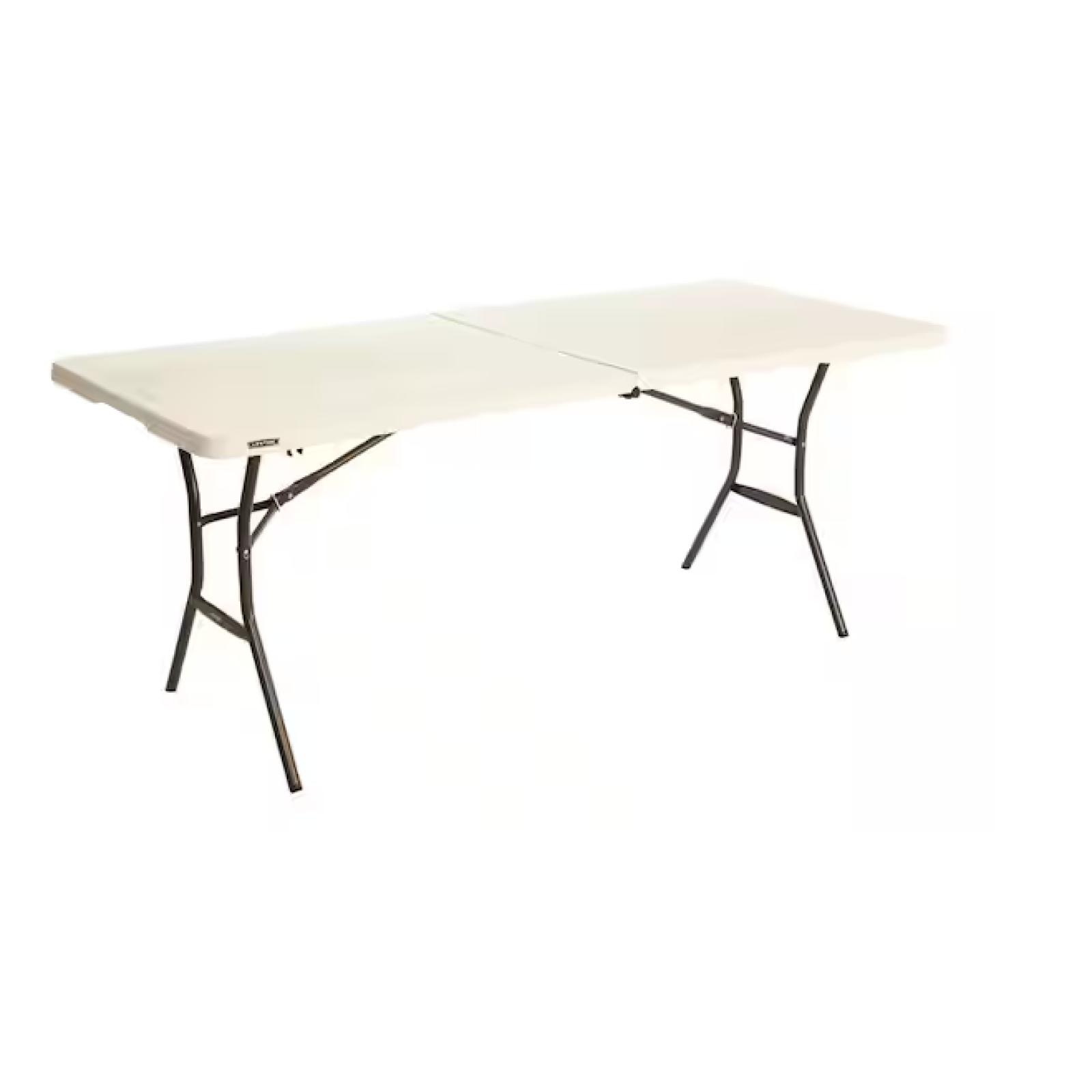 DALLAS LOCATION - Lifetime 6 ft. Fold-in-Half Table: Almond PALLET - (14 UNITS)
