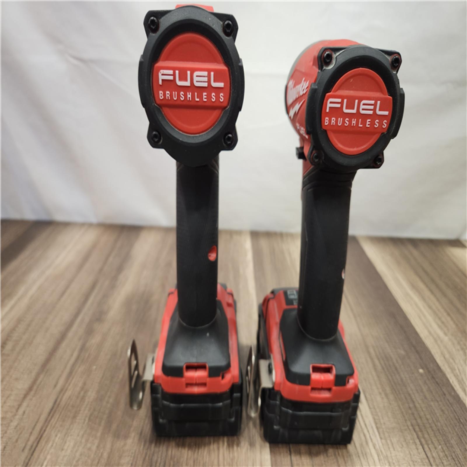 AS-IS- MILWAUKEE FUEL 18V Lithium-Ion Brushless Cordless Hammer Drill and Impact Driver Combo Kit