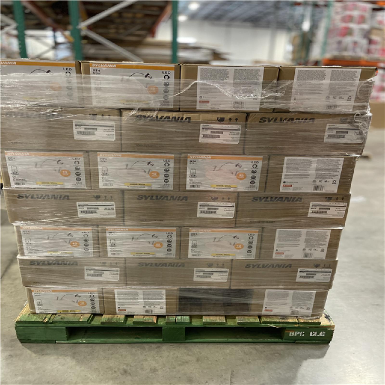 DALLAS LOCATION - Integrated LED 4 in. Retro Fit 3000K 550 Lumen Dimmable Recessed Light White  Wet Rated (12-Pack) PALLET-(70 CASES)