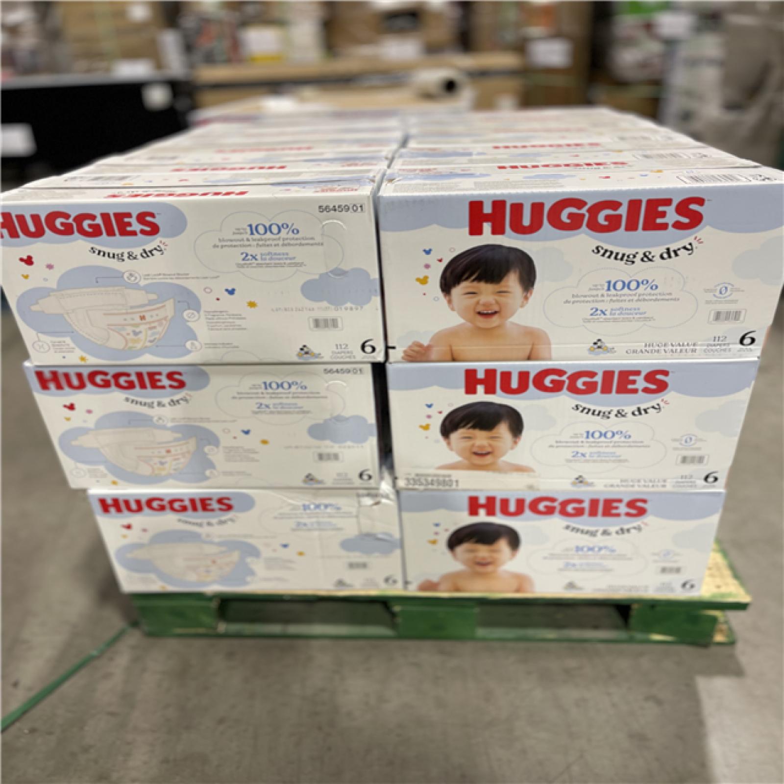 DALLAS LOCATION - Huggies Size 6 Diapers  Snug & Dry Baby Diapers PALLET-(30 UNITS)