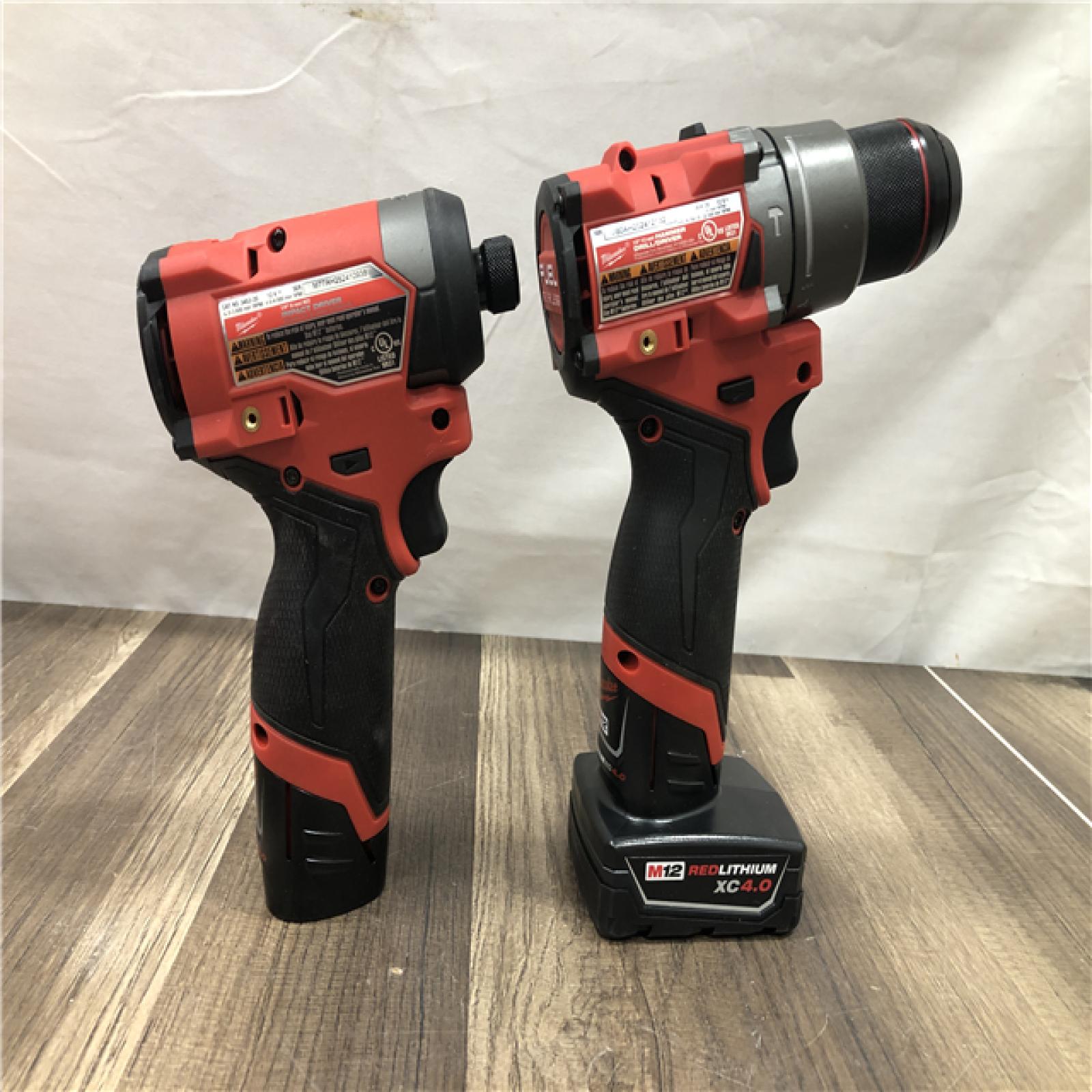 AS-IS Milwaukee  FUEL 12-Volt Lithium-Ion Brushless Cordless Hammer Drill and Impact Driver Combo Kit