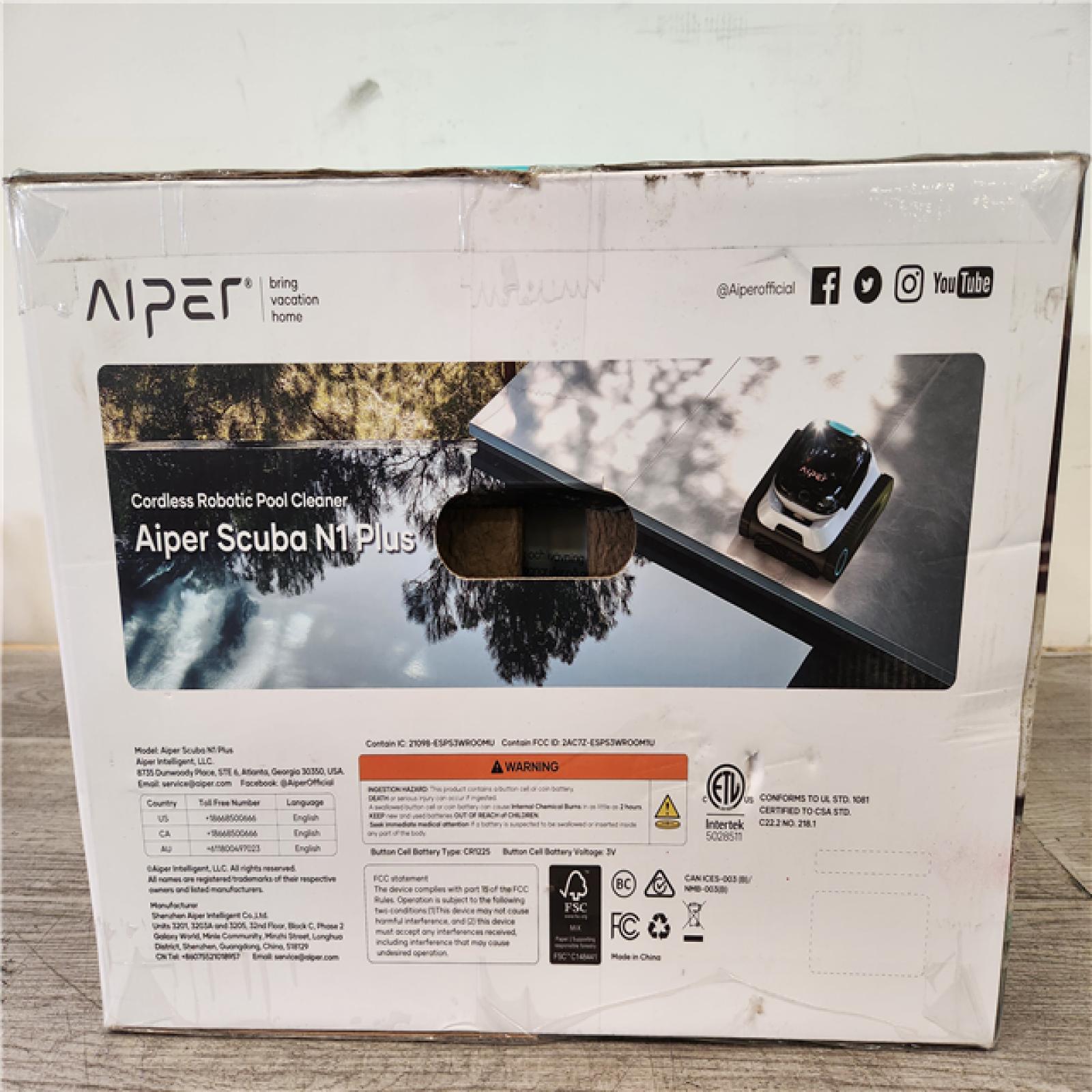 Phoenix Location NEW AIPER Scuba N1 Plus Robotic Pool Vacuum for In/Above-ground Pool Floor, Wall, Waterline-White