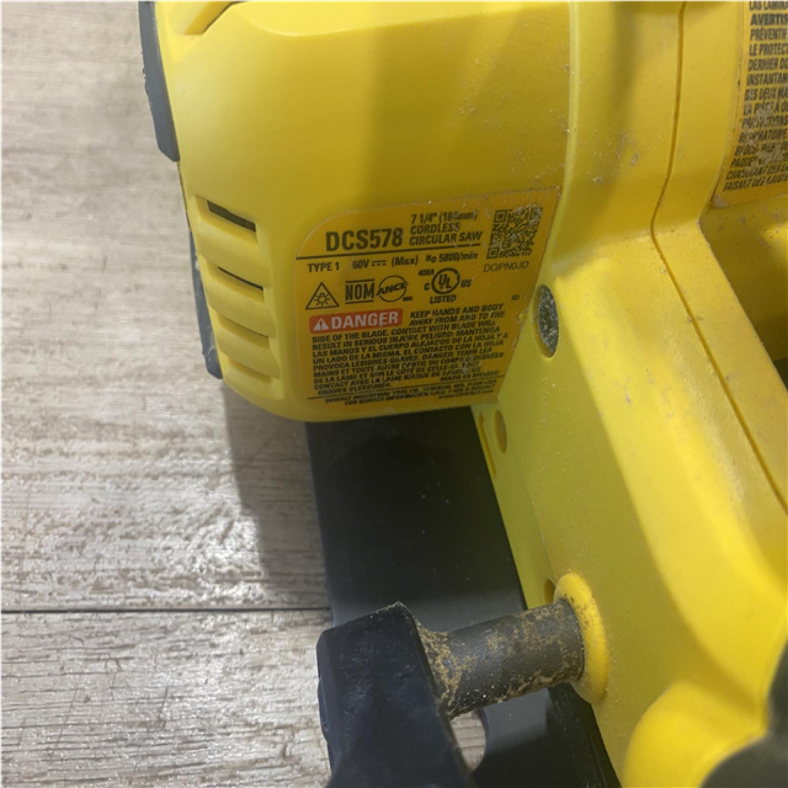 AS-IS DEWALT FLEXVOLT 60V MAX Cordless Brushless 7-1/4 in. Circular Saw with Brake (Tool Only)