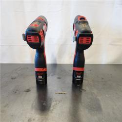 AS-IS- Milwaukee 12V Lithium-Ion Cordless Drill Driver/Impact Driver Combo Kit