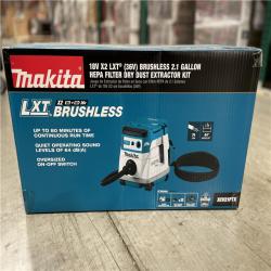 DALLAS LOCATION- NEW!- Makita 18V X2 LXT Cordless 2.1 Gallon Dry Dust Extractor Kit