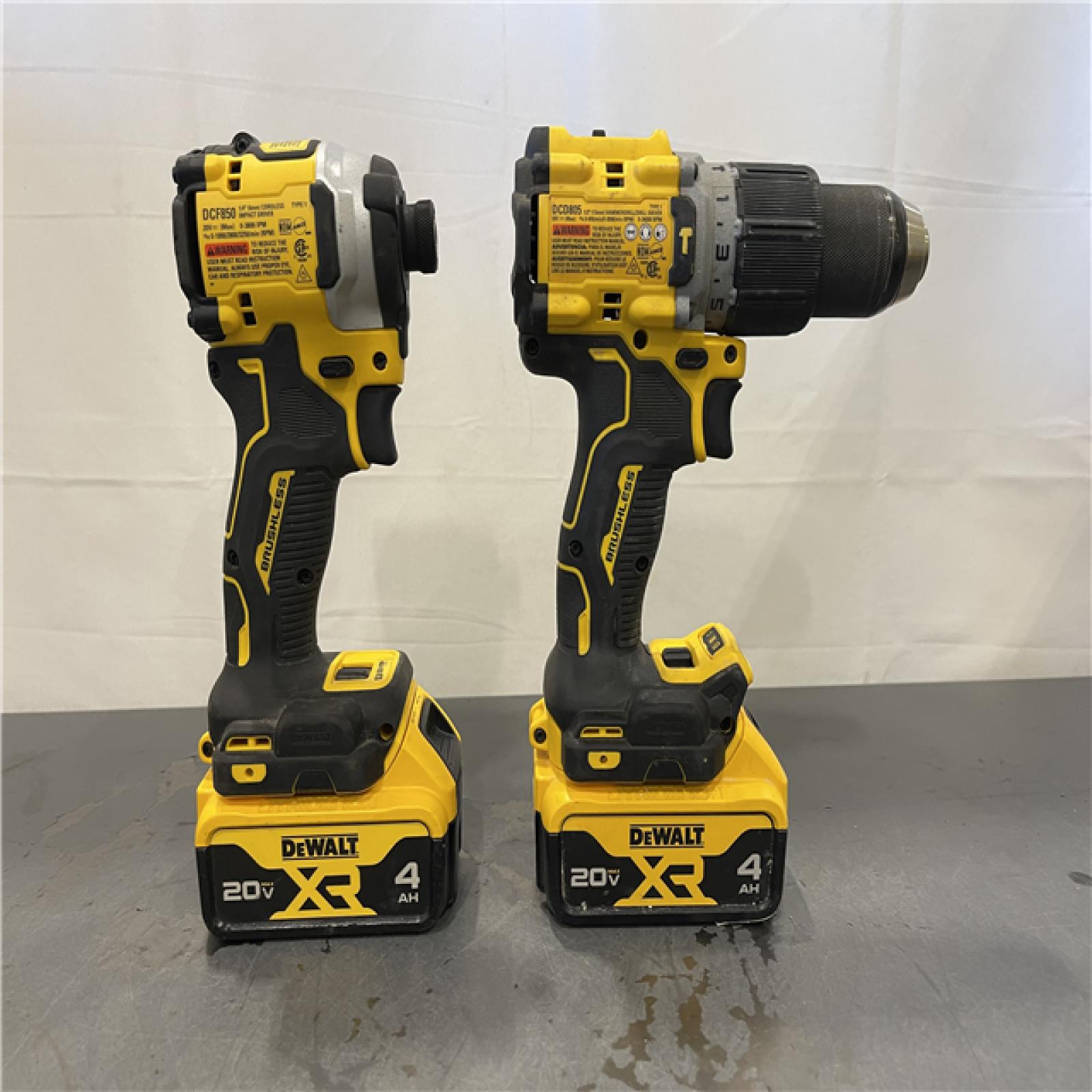 AS-IS - DEWALT 20V MAX XR Hammer Drill and ATOMIC Impact Driver 2 Tool Cordless Combo Kit