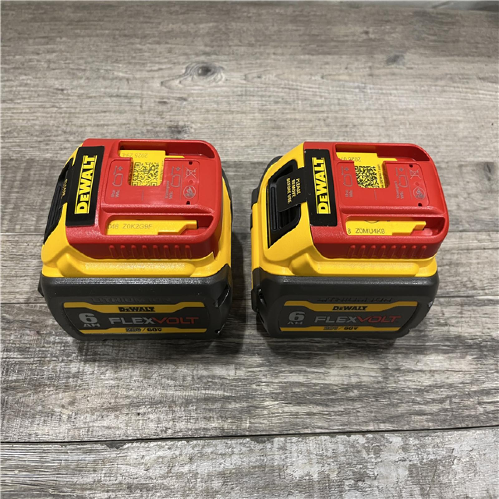 AS-IS DEWALT FLEXVOLT 20V/60V MAX Lithium-Ion 6.0Ah Battery Pack (2 Pack)