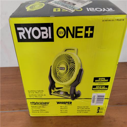 California NEW Ryobi One+ 18V Hybrid 7.5 Fan (Tool Only)