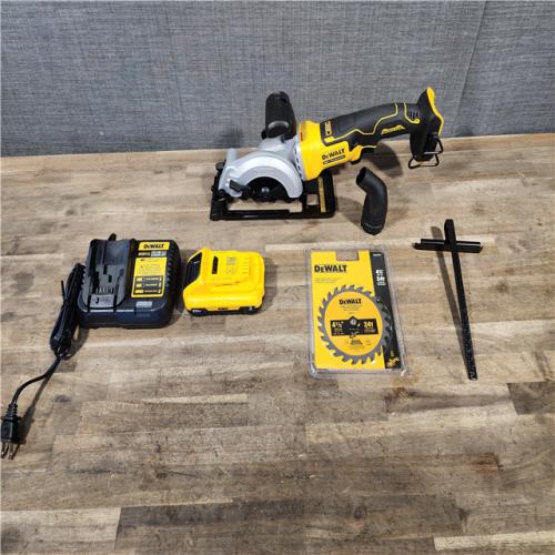 HOUSTON LOCATION - AS-IS DEWALT ATOMIC 20V MAX Cordless Brushless 4-1/2 in. Circular Saw W/ BATTERY & CHARGER