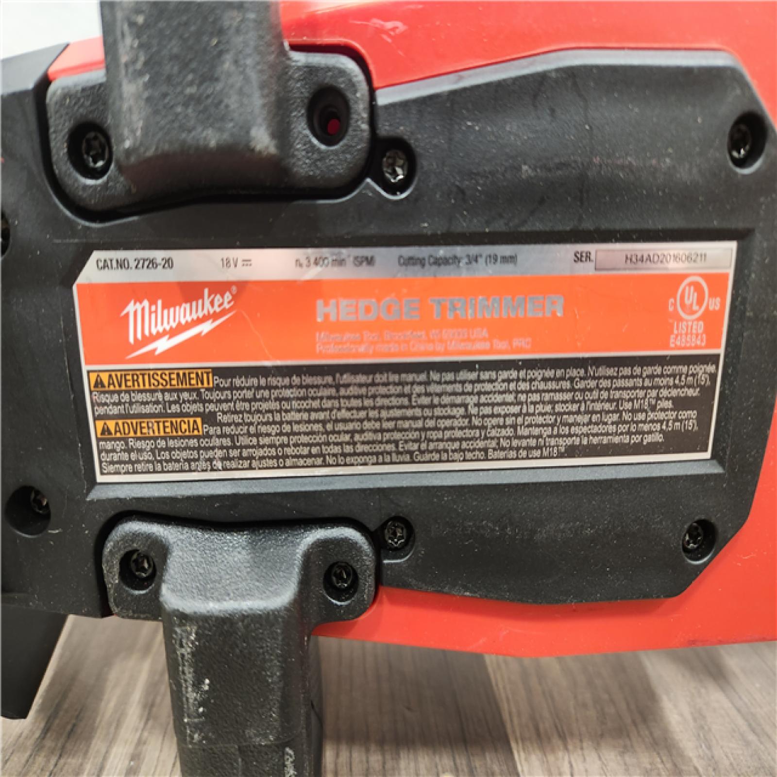 AS-IS- Milwaukee M18 FUEL 18V Brushless Cordless  24 In. Hedge Trimmer (Tool Only)