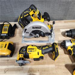HOUSTON LOCATION - AS-IS DEWALT 4 TOOL COMBO KIT W/ (2) BATTERY & CHARGER