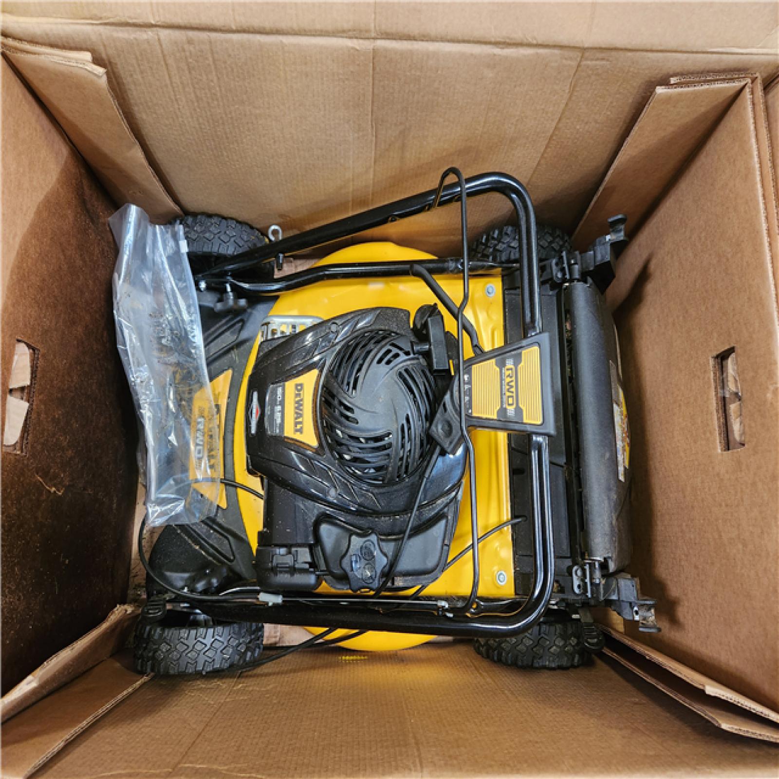 Phoenix AS-IS DEWALT 21 in. 150cc Briggs and Stratton 625ex Engine Rear Wheel Drive 2-in-1 Gas Self Propelled Walk Behind Lawn Mower