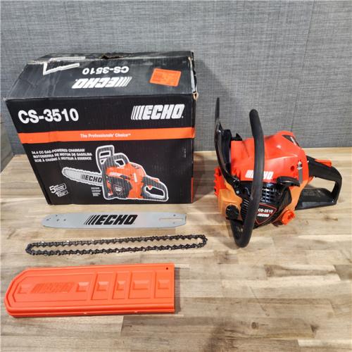 HOUSTON LOCATION - AS-IS (APPEARS LIKE NEW) Echo CS-3510-16 34.4cc 16  2 Stroke Gas Lightweight Rear Handle Chainsaw