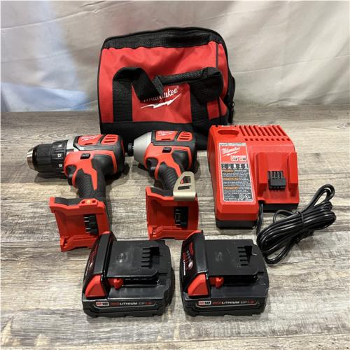 AS-IS Milwaukee 18V Lithium-Ion Cordless Drill Driver/Impact Driver Combo Kit