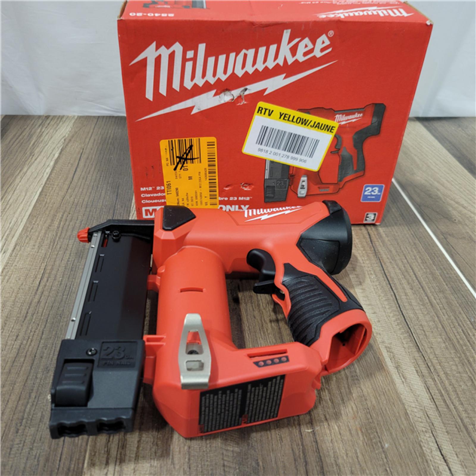 AS-IS  Milwaukee 2540-20 12V 23 Gauge Cordless Pin Nailer (Tool Only)