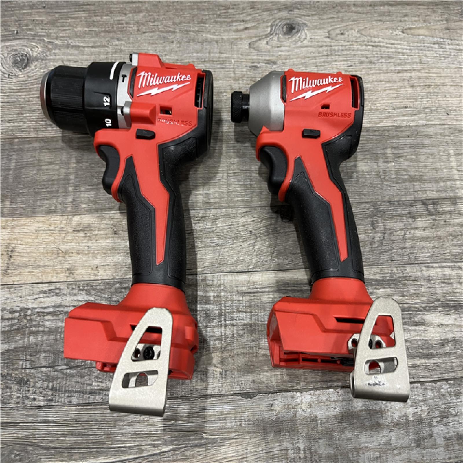 AS-IS Milwaukee 18-Volt Lithium-Ion Brushless Cordless Compact Hammer Drill/Impact Combo Kit