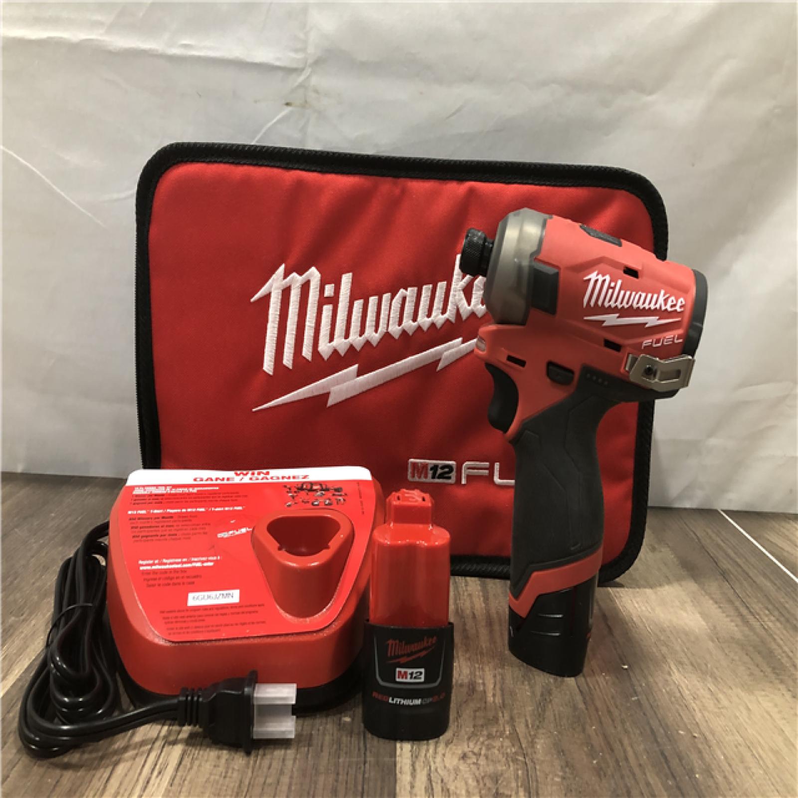 AS-IS Milwaukee FUEL SURGE 12V Lithium-Ion Brushless Cordless 1/4 in. Hex Impact Driver Compact Kit