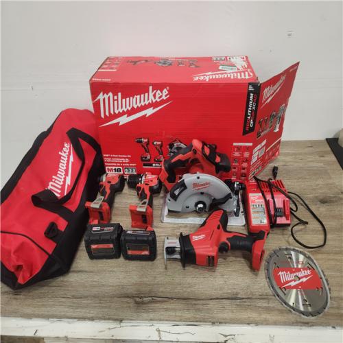 Phoenix Location NEW Milwaukee M18 18-Volt Lithium-Ion Brushless Cordless Combo Kit (4-Tool) with 2-Batteries, 1-Charger and Tool Bag