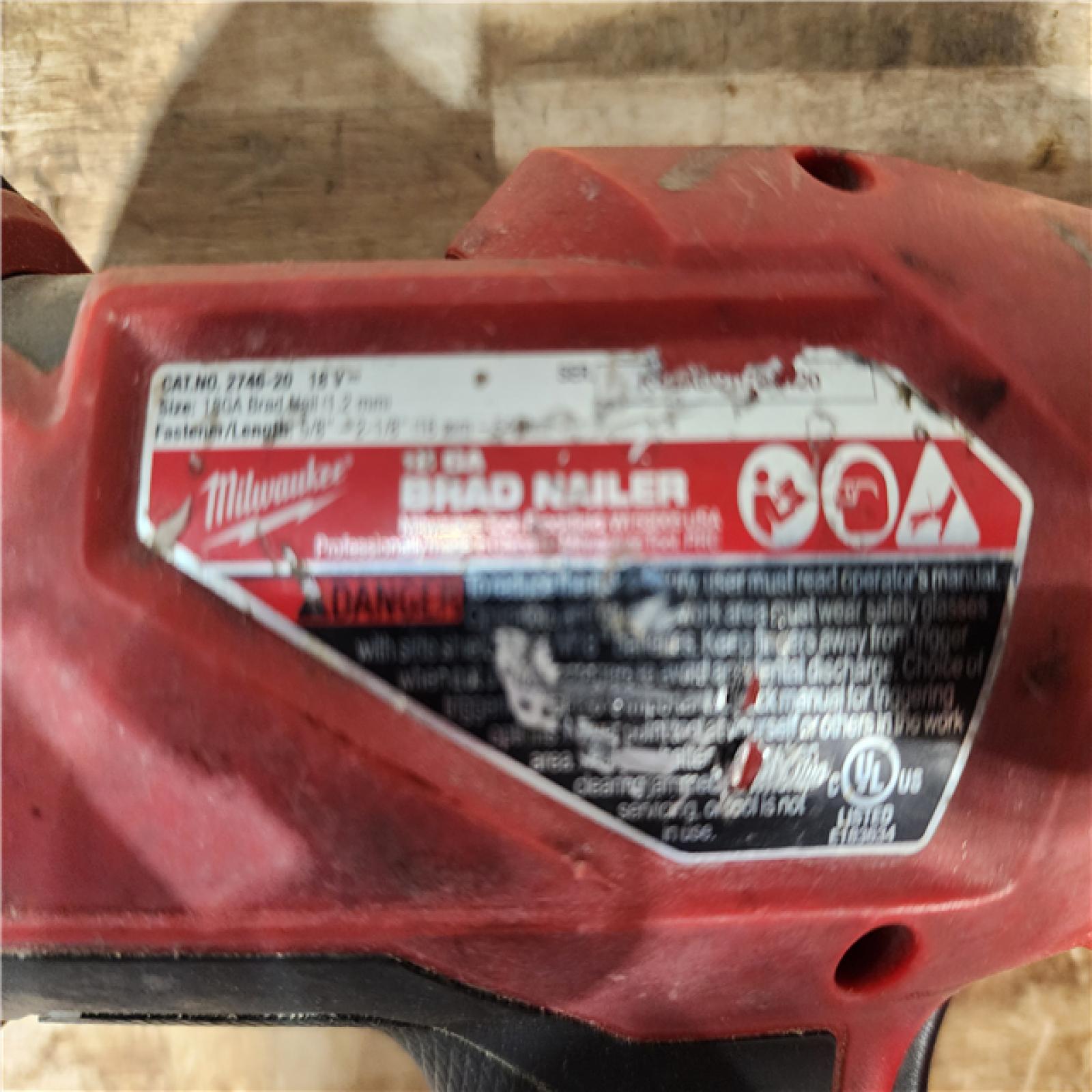 HOUSTON LOCATION - AS - IS Milwaukee FUEL 18-Volt Lithium-Ion Brushless Cordless Gen II 18-Gauge Brad Nailer (Tool-Only)