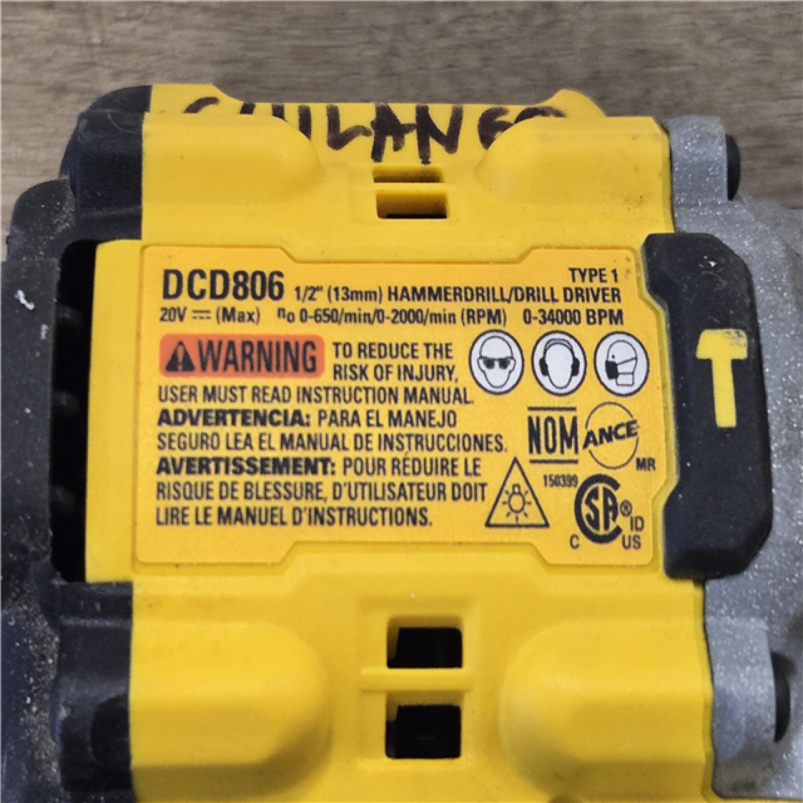 AS-IS DEWALT 20V XR Cordless 1/2 in. Hammer Drill (Tool-Only)