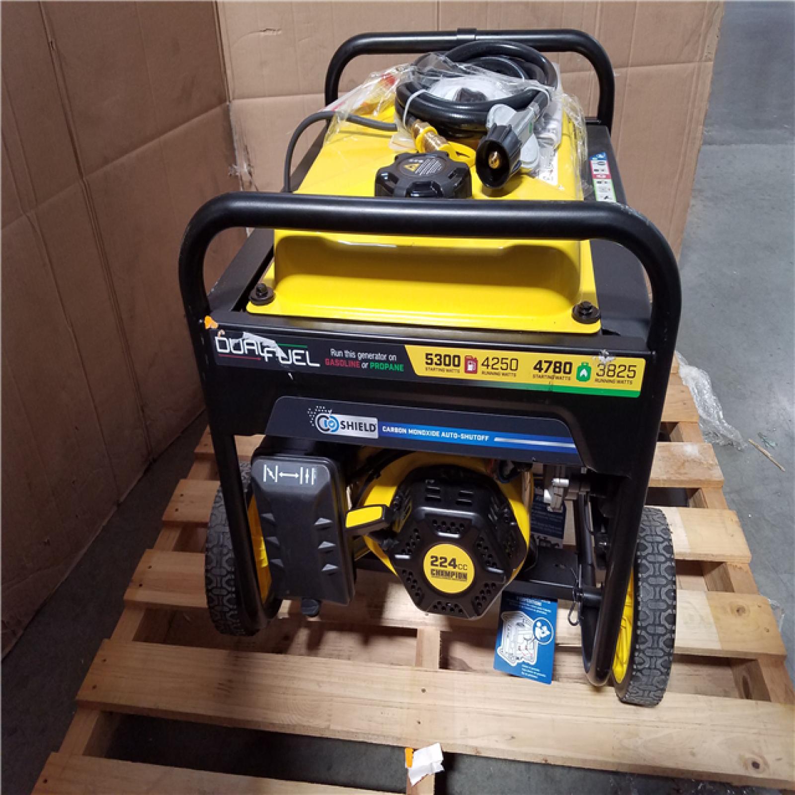 CALIFORNIA AS-IS CHAMPION DUAL FUEL PORTABLE GENERATOR