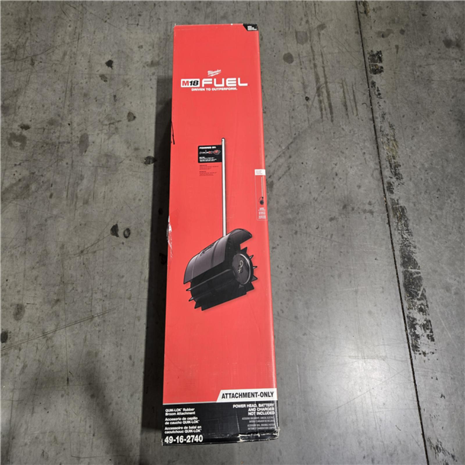 NEW!- Milwaukee M18 FUEL QUIK-LOK Rubber Broom Attachment (Attachment Only)