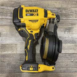 AS-IS DEWALT 20V MAX Lithium-Ion 15-Degree Electric Cordless Roofing Nailer Kit